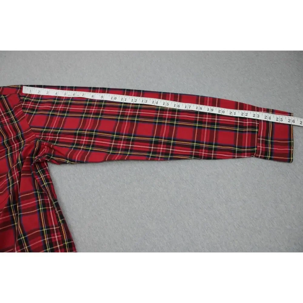 J Crew Shirt Mens Size Large Plaid Long Sleeve Slim Fit Flex‎ Washed Button-Down